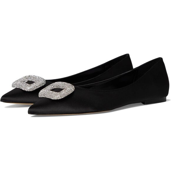 Steve Madden TINK Ballet Flat Black Silver NEW WITHOUT TAGS - Picture 1 of 8